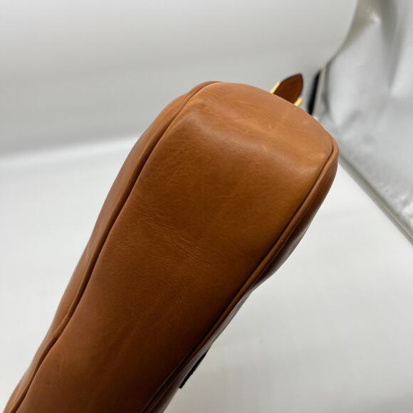 Dooney & Bourke Florentine Leather Crescent Hobo Brown Natural - Picture 7 of 16